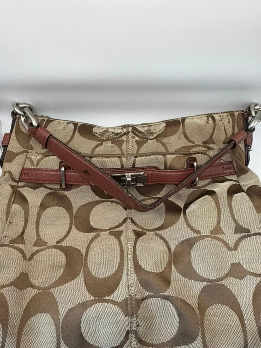 Share Vintage Y2K Coach Chelsea Ashlyn Signature Canvas Hobo Bag